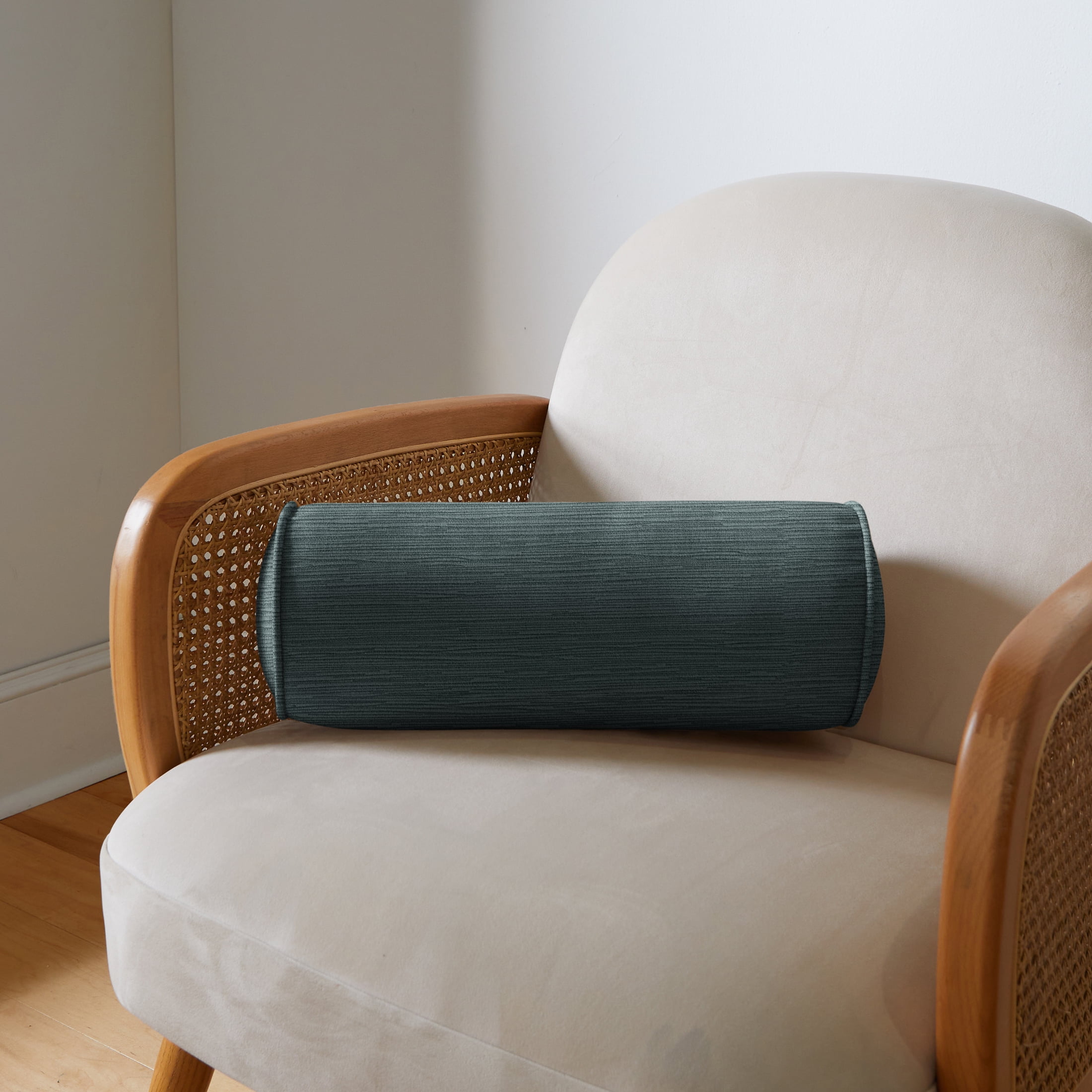 Sorra Home Velvet Oasis Bolster Pillow 16 in x 6 in x 6 in