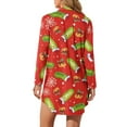 thumbnail image 2 of Yuyamidu Xmas Cucumber Button Up Nightgowns Size 2XL Christmas Long Sleeve Night Shirts for Women Sleepwear Red Postpartum Pajamas Dress Comfy Sleep Nightdress, 2 of 7