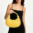thumbnail image 3 of Women Retro Polka Dot Hobo Shoulder Bag, Glossy Leather Mini Crescent Handbag with Detachable Crossbody Strap, Fashion Casual Small Underarm Purse for Daily Shopping Dating Travel, 3 of 4