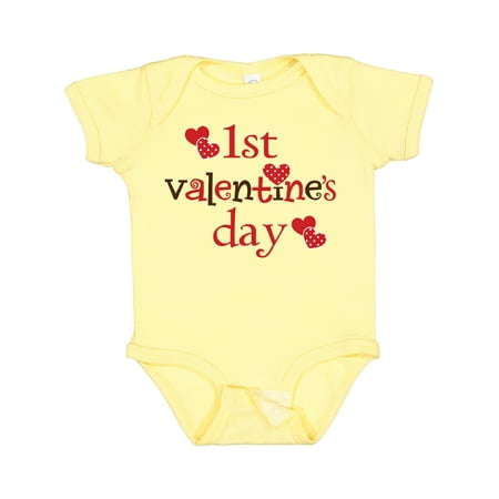 

Inktastic 1st Valentine Day Cute Gift Baby Boy or Baby Girl Bodysuit