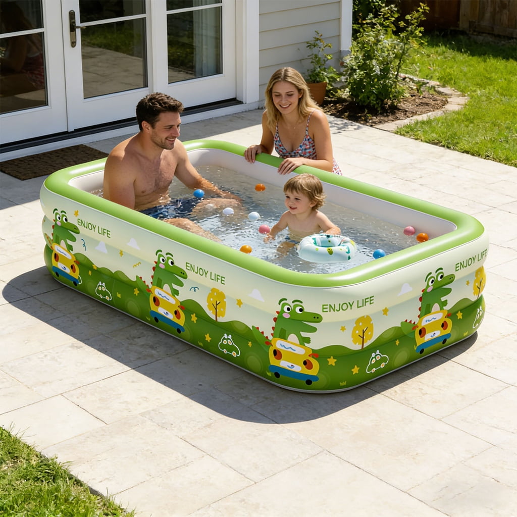 Miiottaa Generous Size Inflatable Swimming Pool With Independent Air Zones 180x56cm