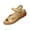 Gold_014, variant on Orthopedic Wedge Sandals, open toe slip-ons with arch support and adjustable ankle strap Casual Comfort platform shoes for summer beach daily wear. Gold 7.5（EU-39）