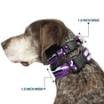 thumbnail image 2 of Buckle-Down Pet Collar, Dog Collar Plastic Buckle, Camo Purple Black Gray White, 8.5 to 12 Inches 0.5 Inch Wide, 2 of 8
