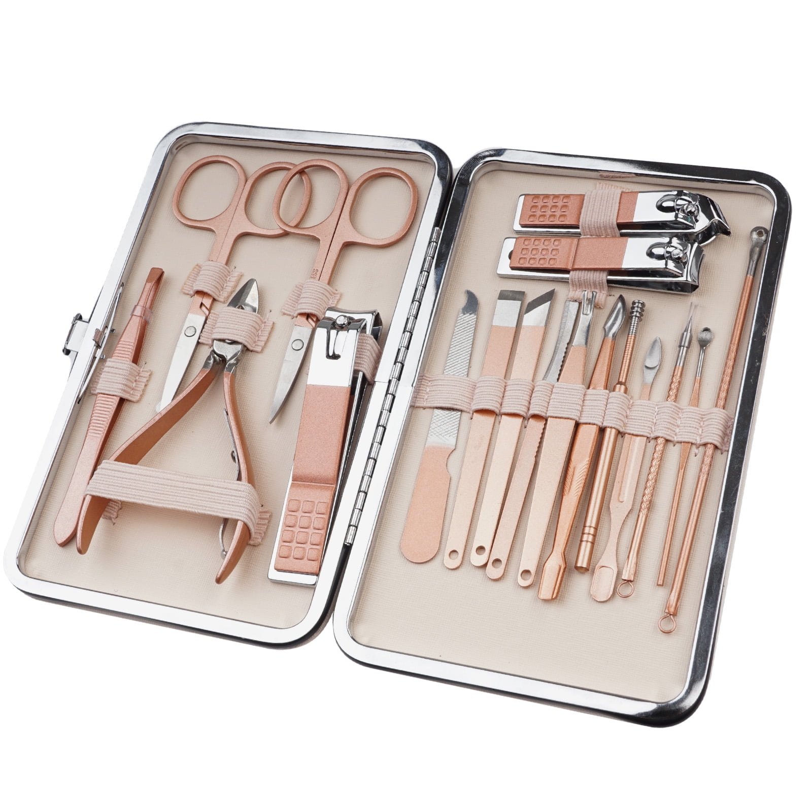 Pedicure Kit,18pcs Nail Clipper Set,Nail Clipper Kit for Adult,MoHern Finger Nail Clippers Set,Women Manicure Set