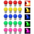 thumbnail image 1 of Kearding 20 piezas bombillas LED interesante decoración del hogar lámpara de tamaño pequeño decoración Festival celebración colorido B22 bombilla Iluminación y accesorios Kearding HA036466-00, 1 of 6