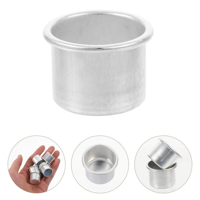 30pcs Metal Candle Cups Candlestick Holder Cup Red Tea Light Candle Holder  Aluminum Metal Candle Inserts for Christmas