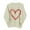 Khaki, variant on hotojiny Women's Valentine's Day Sweatshirts Fashion Long Sleeve Crewneck Pullover Casual Cute Heart Print Loose Tops