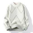thumbnail image 2 of Annhoo Men's Pullover Sweater Color Block Printed Knit Blouse Crew Neck Long Sleeve Casual Shirts Warm Outdoor Trendy Tops, 2 of 4