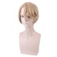 thumbnail image 2 of Peluca para cosplay, pelo sintético, corto y rubio, 30 cm, con flequillo lateral, 2 of 3