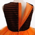 thumbnail image 6 of Auroural Girls Tulle Dresses Girls Halloween Layered Dress Black Orange Striped Sleeveless Witch Party Dress, 6 of 9