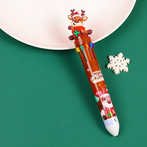 Multi Color Press Pen For Children, Students, And Children, 10 Color Ballpoint Pen For Christmas Gifts,10ML