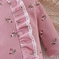thumbnail image 6 of 3-6 Months Preemie Baby Girl Fall Winter Outfits Clothes Knit Jumpsuit Ruffle Romper Outfit For Baby Girl | Baby Girl Outfits Fall Winter Clothes Newborn Cotton Button Climbing Suit, 6 of 9