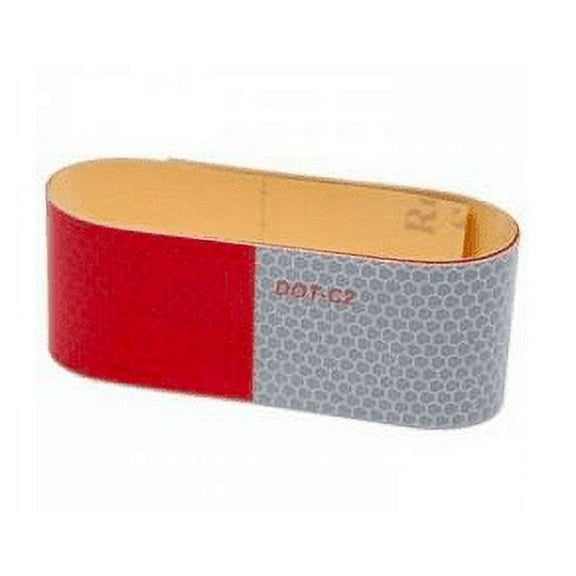 3-PACK RoadPro DOT-C2 Reflective Silver/Red Safety Tape 2" x 36"