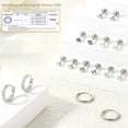 thumbnail image 3 of DESIGNICE Hypoallergenic Flat Back Earrings for Women-Surgical Steel Earrings for Sensitive Ears 20G Stainless Steel Earring Stacks Small Flatback Stud Hoop Cartilage Earring, 3 of 6