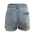 thumbnail image 4 of Jeans Shorts Women Jeans Summer Sexy Pants Fashtion Women Shorts Slim Hole Pants Plus Size Pants Plus Size Womens Shorts Light Blue S, 4 of 6