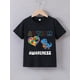 thumbnail image 1 of Boys' Summer Dinosaur & Letter Print T-Shirt - Casual, Breathable Cotton, Round Neck, Short Sleeve Top, 1 of 6