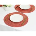 thumbnail image 5 of REGALWOVEN Farmhouse Placemats Set of 6 Woven Placemats for Dining Table Decor Indoor Outdoor Washable Kitchen Table Mat Wipe Clean Red 15x15in, 5 of 6