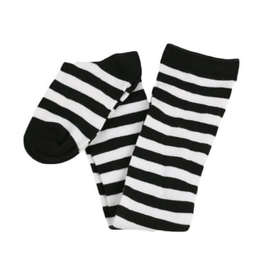 Women Thin Stripes Tube Thigh High Tights Over Knee Socks Casual High ...