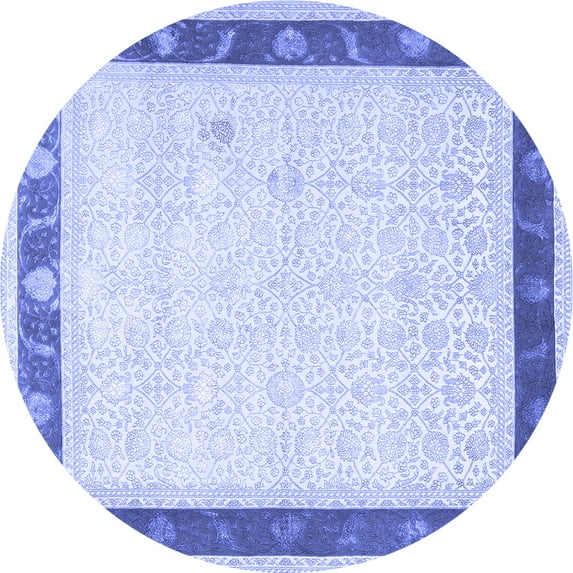 Ahgly Company Indoor Round Persian Blue Traditional Area Rugs, 6' Round