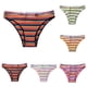 thumbnail image 2 of Gibobby Ropa interior sexy para mujer Ropa interior sexy de cintura a la moda para mujer Calzoncillos a rayas de color Ropa interior Bragas de mujer(Verde,G), 2 of 4