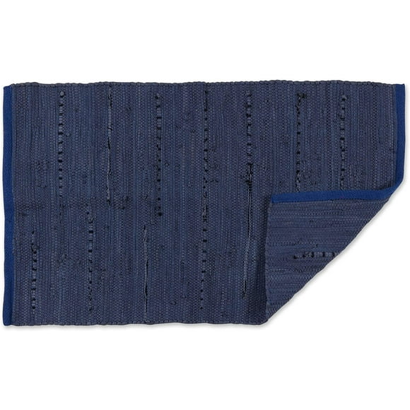 DII Chindi Home Collection Tapis de Chiffon Multicolore Fait à la Main, 20x31.5, Bleu Français