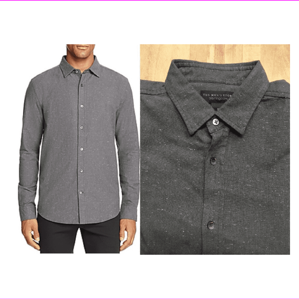 Bloomingdale's The Men's Store Button Up Long Sleeve Shirt Shirt M ...