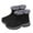 Black, variant on XIMIN Women Fur Lined Non Slip Ankle Boots Winter Snow Shoes Warm Ankle Booties with Fur Lined Comfortable Outdoor Walking Waterproof Slip on Boots