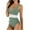 Green, variant on One Piece Swimsuits for Women V-Neck Solid Backless Separates Cutout, Dressy String Spaghetti Straps Push-Up Open Back Bathing Suit, Black 2XL
