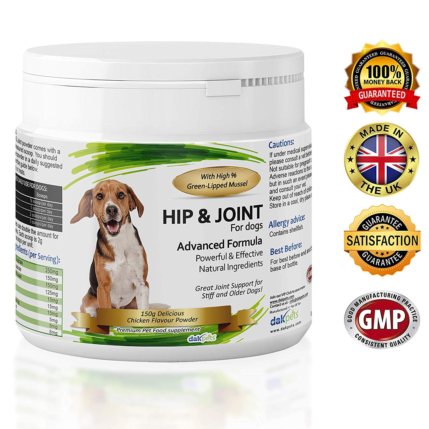 DakPets Advanced Hip and Joint Support Glucosamine for