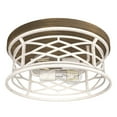 thumbnail image 2 of Hunter Langwood Distressed White and Chestnut 2 Light Flush Mount Ceiling Light Fixture, 2 of 7
