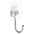 thumbnail image 3 of Perchero de pared ajustable con gancho autoadhesivo para almacenamiento, para cocina, baño, gris, L, 8x8cm Advancent HA003664-01×10, 3 of 6