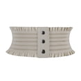 thumbnail image 2 of Eoperou Women Belt Shirring Solid Color Wide Band High Elasticity Figure Shaping Lady Waist Band for Party, 2 of 7