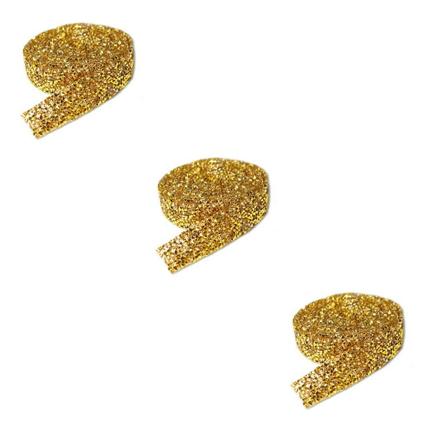 Bearachild Pegatinas ostentosas, cadena de diamantes de imitación con purpurina, cuentas decorativas, diseño autoadhesivo, tira de taladro para adorno de Type1 NO1 Bearachild CBP343940