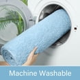 thumbnail image 5 of Junovo Soft Bathroom Rug Runner Absorbent Microfiber Bath Rugs for Bathroom Non Slip Bath Mat for Tub, Shower Floor,24"x60",Light Blue, 5 of 6