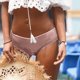 thumbnail image 2 of Gibobby Braguitas Slim Fit Calzoncillos de mujer Ropa interior transparente de encaje hueco Tentación Tangas sexuales Cintura Tanga(Rosa， M), 2 of 5