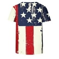 thumbnail image 5 of UVEASISHA 4th of July Shirts for Women Short Sleeve Stars and Stripes Graphic Tees Mid-Length Casual Parade Outfits Multicolor XL, 5 of 6