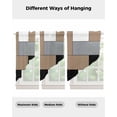 thumbnail image 4 of Brown Grey Swag Valances for Windows, Modern Brown Geometric Rod Pocket Sheer Valances for Small Windows, Swag Toppers Light Filtering for Kitchen Living Room 2 Panels 28''x36'', 4 of 6