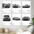 thumbnail image 4 of Póster de coche deportivo de lujo francés en blanco y negro pop, arte de pared 911 GT3 RS Turbo HD, impresión al óleo sobre lienzo, decoración para garaje y sala de estar, 4 of 5