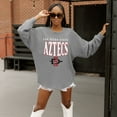 thumbnail image 6 of Women's Gameday Couture Gray San Diego State Aztecs Oversized Pure Motion Corded Sweatshirt, 6 of 7