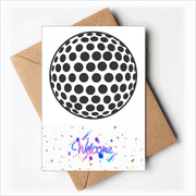 Golf Sport Simple Geometry Pattern Welcome Back Greeting Cards Envelopes Blank