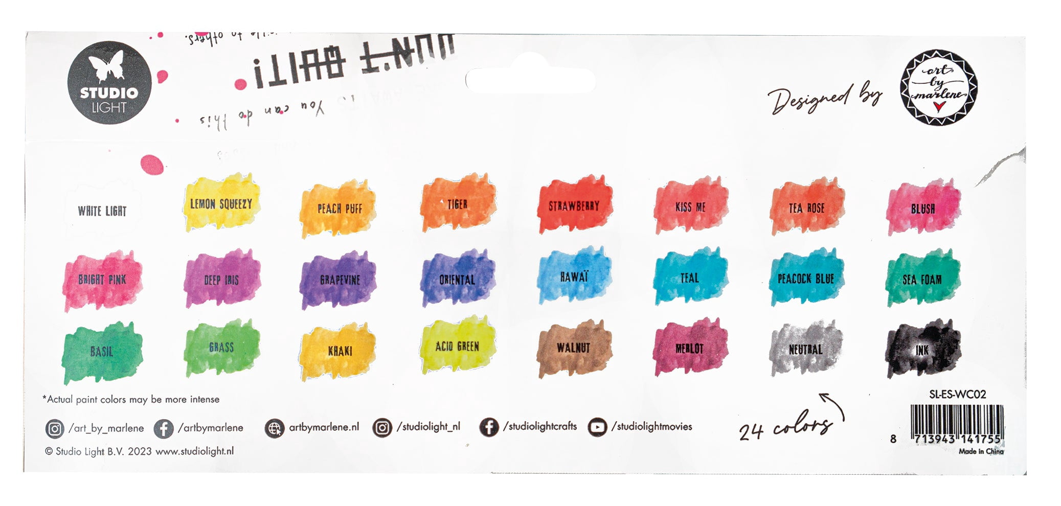 Studio Light Essentials Watercolor Paint 24/Pkg-Nr.02