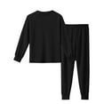 thumbnail image 4 of Fesfesfes Girls Casual Fashion Long Sleeve Top and Pants 2 Piece Set Loose Comfortable Outfit for Daily Wear Party Spring Winter Kids Clothing Playwear Soft Fabric(Black,15-16 Years), 4 of 8