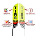 thumbnail image 2 of Tire Shop Sign feather flag for Outdoor by Mavis Printing | 11.5 FT Long Polyester Outdoor Banner Flag for Easy Hang | HD Print Swooper I Flag Only to Advertise Car Business| Made in USA I Flag Only, 2 of 5