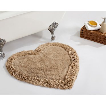 Better Trends 30'' x 30'' Heart Shape Bathroom Rug with Non Slip ...