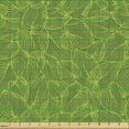 thumbnail image 2 of Ambesonne Philodendron Fabric by the Yard Upholstery, Nature Leaves Outlines, 1 Yard, Olive Green, 2 of 5