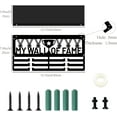 thumbnail image 2 of Medal Holder with Shelf Medal Hanger Display Trophy Shelf Stand Sports 4 Rows Metal Hanging Wall Mount Frame Hold 70+ Medals for Running Ribbon Medals Rack 15.7x7.9Inch-My Wall of Fame diy, 2 of 9