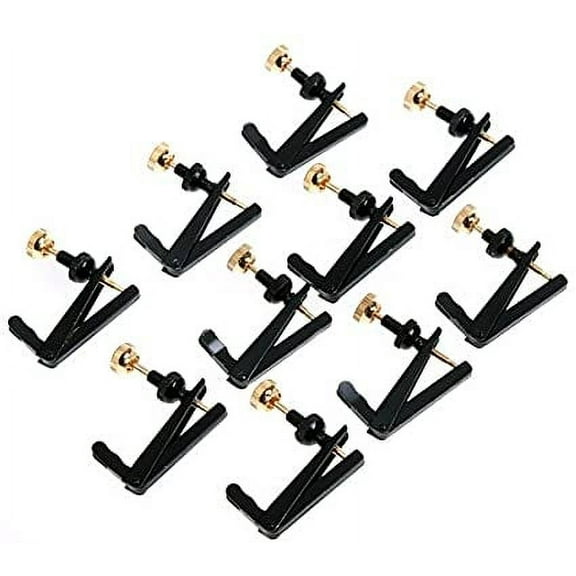 10pcs Violin Parts String Adjuster Fine Tuner 3/4 -4/4 Black and Gold Violin Parts