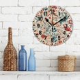 thumbnail image 3 of Yayeee 10" Wall Clock Battery Operated Quartz Round Silent Non-Ticking Home Decor, Watercolor Leaves, 3 of 6