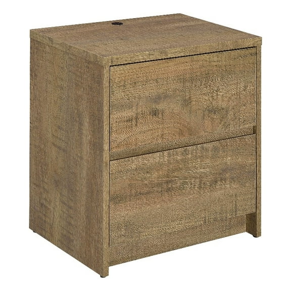 Westpark 2-drawer Nightstand LED Lights and USB Mango