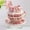 Z Hot Pink 20cm, variant on Christmas Gingerbread House Cake Stand Decoration, 3-Tier Holiday Display with Candy Canes and Cookie Figures (RED)